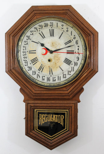Antique Ingraham Lustre calendar wall Clock — Antique Clocks Price Guide