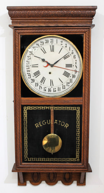 Antique Ingraham Northwestern calendar store clock Clock — Antique Clocks Price Guide