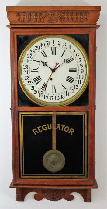 Antique Ingraham Western Union calendar Clock — Antique Clocks Price Guide