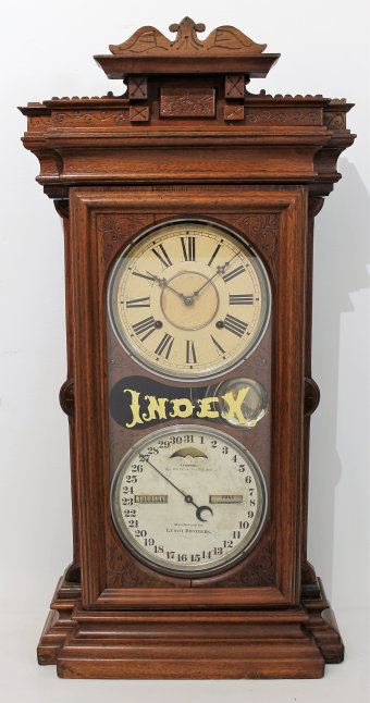 Antique Ithaca Large Index Clock — Antique Clocks Price Guide