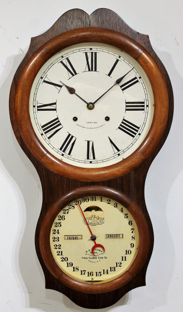 Antique Ithaca No. 4 Hanging Office Clock — Antique Clocks Price Guide