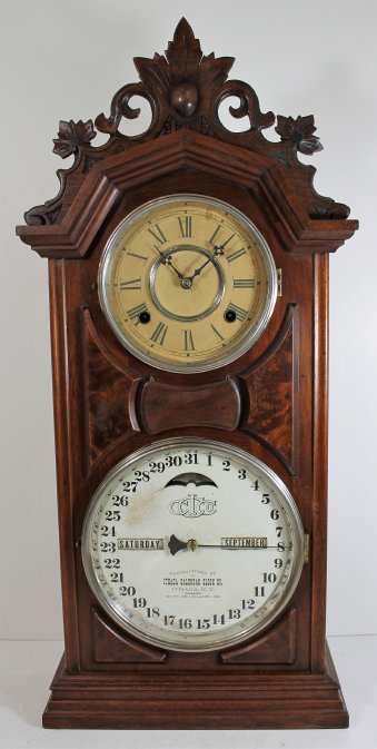 Antique Ithaca No. 8 Shelf Library carved top Clock — Antique Clocks Price Guide