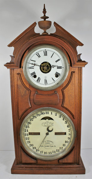 Antique Ithaca No. 8 Shelf Library single finial Clock — Antique Clocks Price Guide