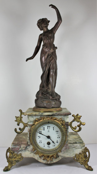 Antique Japy Freres figural marble Clock — Antique Clocks Price Guide