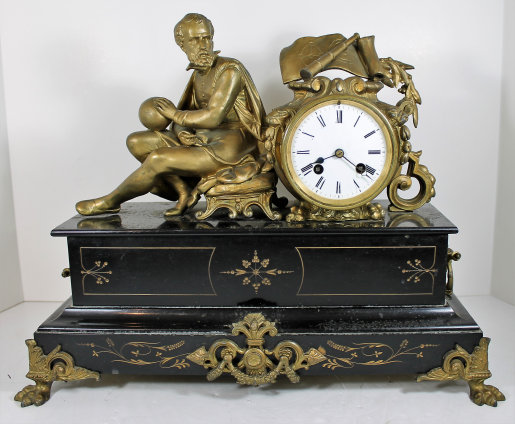 Antique Japy Freres figural marble Clock — Antique Clocks Price Guide