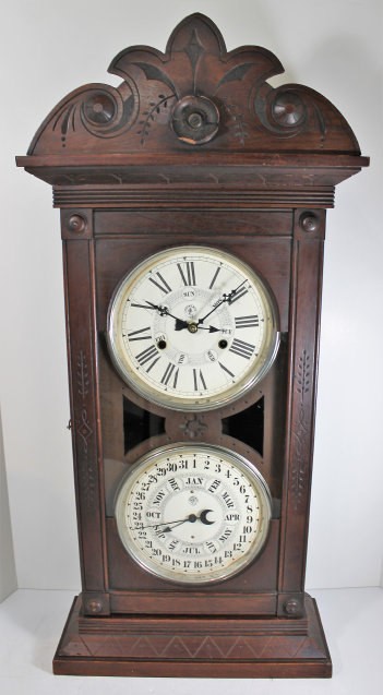 Antique Jerome Dneister shelf calendar Clock — Antique Clocks Price Guide