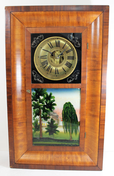 Antique Jerome Gilbert Grant OG brass dial Clock — Antique Clocks Price Guide
