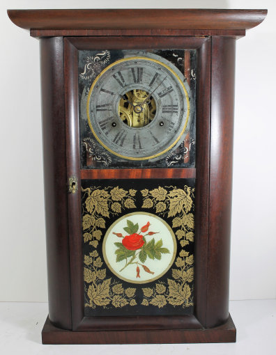 Antique Jerome Gilbert Grant round-sided shelf Clock — Antique Clocks Price Guide