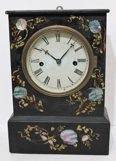 Antique Jerome paper mache shelf Clock — Antique Clocks Price Guide