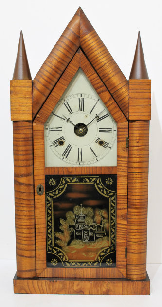 Antique Jerome steeple remote spring (false fusee) Clock — Antique Clocks Price Guide