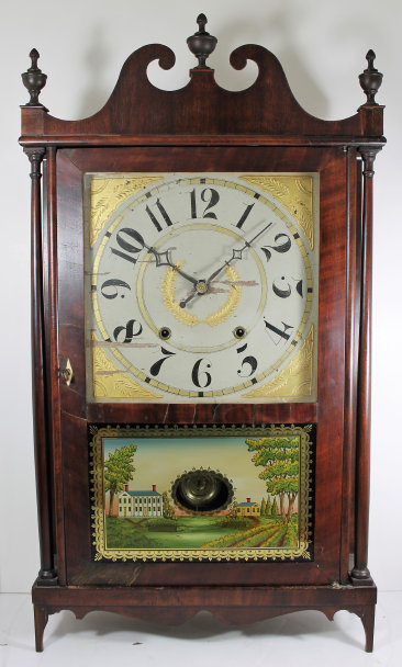 Antique Jeromes & Darrow pillar & scroll Clock — Antique Clocks Price Guide