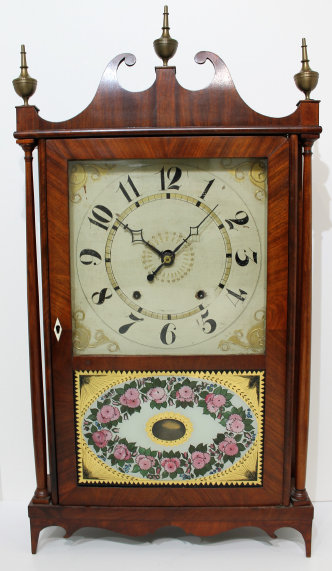 Antique Jeromes & Darrow pillar & scroll Clock — Antique Clocks Price Guide