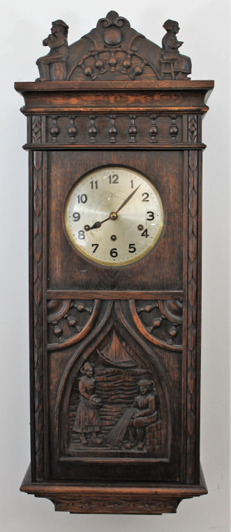 Antique Junghans carved box chime wall Clock — Antique Clocks Price Guide
