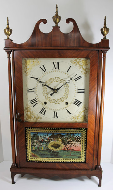 Antique Kirke, Charles pillar & scroll Clock — Antique Clocks Price Guide