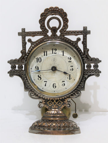 Antique Kroeber metal miniature alarm Clock — Antique Clocks Price Guide