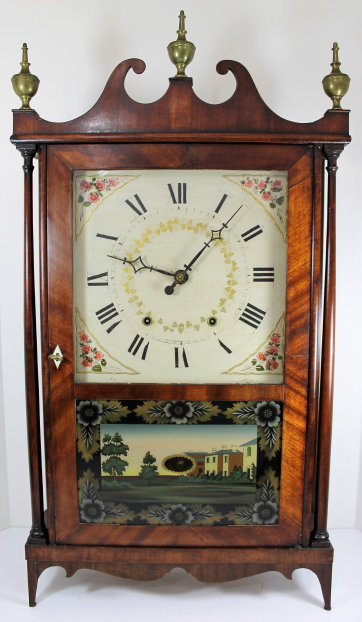 Antique Leavenworth & Son pillar & scroll Clock — Antique Clocks Price Guide