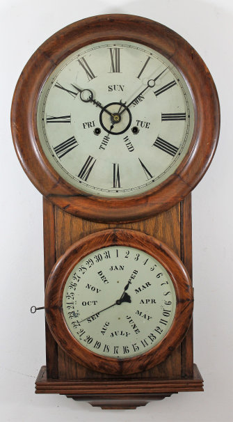 Antique Lewis Calendar No. 2 Clock — Antique Clocks Price Guide