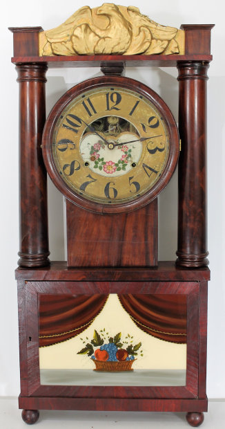 Antique Marsh hollow column Clock — Antique Clocks Price Guide
