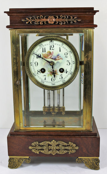 Antique Marti & Cie crystal regulator wood Clock — Antique Clocks Price Guide
