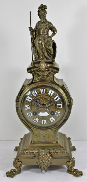 Antique Marti figural brass Clock — Antique Clocks Price Guide