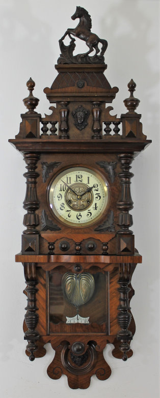 Antique Mauthe (FMS) Berliner wall open well Clock — Antique Clocks Price Guide