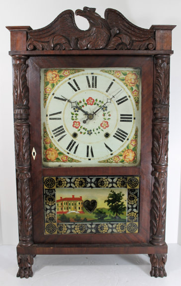 Antique Mitchell & Atkins carved C&S Clock — Antique Clocks Price Guide