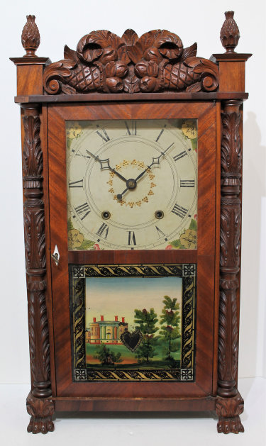 Antique Mitchell & Atkins carved C&S Clock — Antique Clocks Price Guide