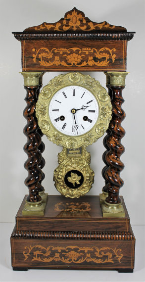 Antique Petit wood portico Clock — Antique Clocks Price Guide