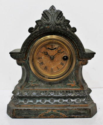Antique Root iron case mantel Clock — Antique Clocks Price Guide