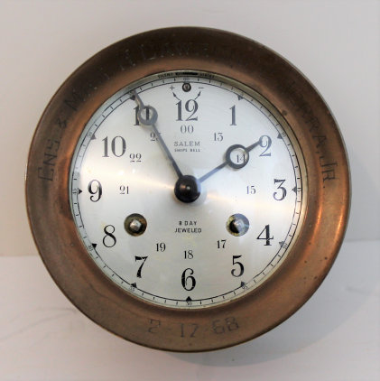 Antique Salem Clock Co Ship's Bell Clock — Antique Clocks Price Guide