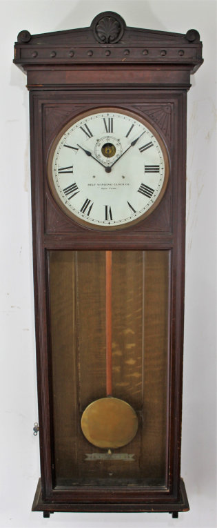 Antique Self Winding No. 9 Regulator Clock — Antique Clocks Price Guide