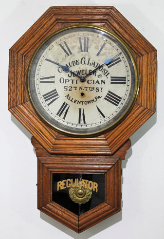 Antique Sessions Drop Octagon 12 inch Clock — Antique Clocks Price Guide
