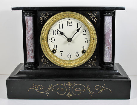 Antique Sessions enameled mantel Clock — Antique Clocks Price Guide