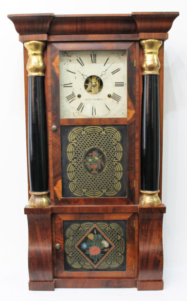 Antique Seth Thomas Column Large sleigh front Clock — Antique Clocks Price Guide