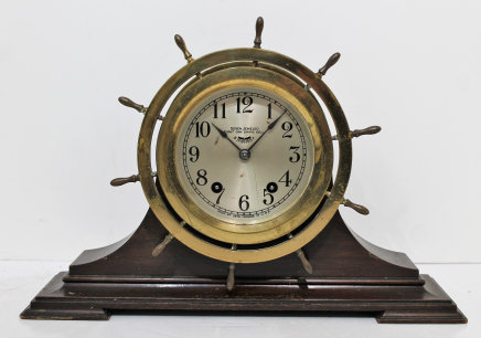 Antique Seth Thomas Mayflower Ship's Bell Clock — Antique Clocks Price Guide