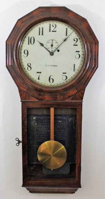 Antique Seth Thomas Regulator No. 1 Extra time only Clock — Antique Clocks Price Guide