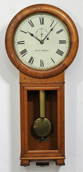 Antique Seth Thomas Regulator No. 2 oak Clock — Antique Clocks Price Guide