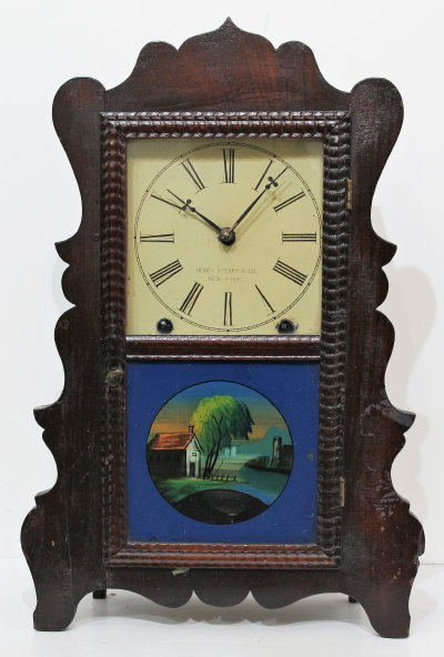 Antique Sperry scroll front Clock — Antique Clocks Price Guide