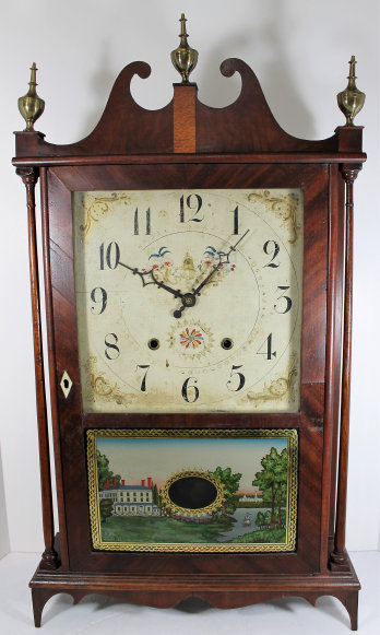 Antique Terry, Eli pillar & scroll Clock — Antique Clocks Price Guide