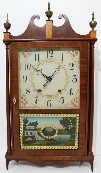 Antique Terry, Eli pillar & scroll Clock — Antique Clocks Price Guide