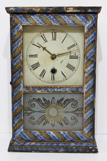 Antique Terry, SB papered cottage Clock — Antique Clocks Price Guide