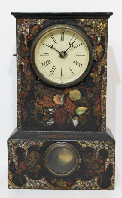 Antique Terry & Andrews iron case MOP Clock — Antique Clocks Price Guide