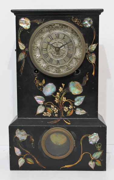 Antique Terry & Andrews iron case MOP Clock — Antique Clocks Price Guide