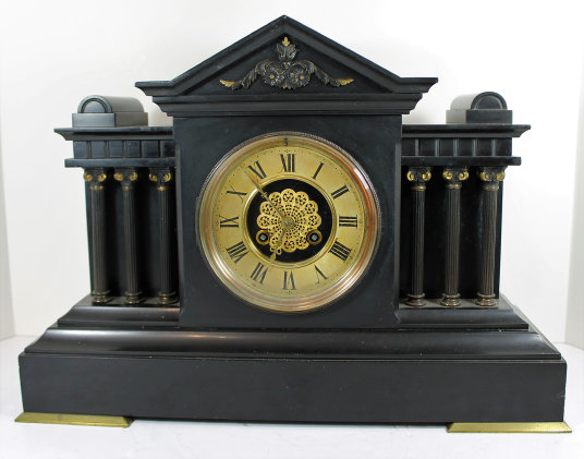 Antique Vincenti black marble Clock — Antique Clocks Price Guide