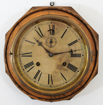 Antique Waterbury Oak Lever Clock — Antique Clocks Price Guide