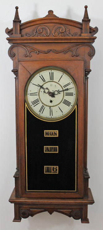Antique Waterbury Peoria calendar Clock — Antique Clocks Price Guide
