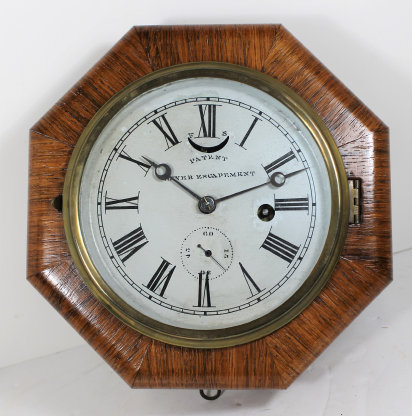 Antique Welch Octagon lever 6 inch Clock — Antique Clocks Price Guide