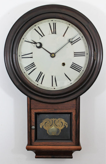 Antique Welch Round Top Drop Clock — Antique Clocks Price Guide