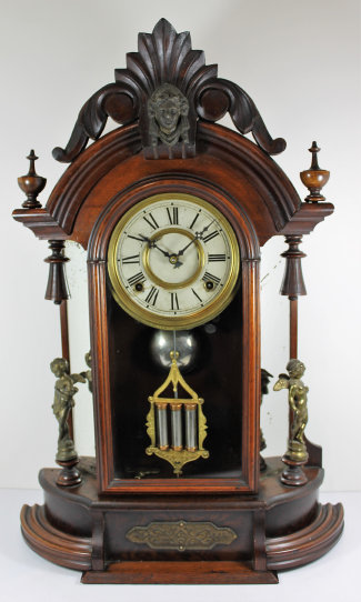 Antique Welch mirrorside Clock — Antique Clocks Price Guide