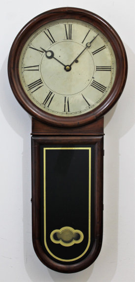 Antique unknown Attleboro keyhole regulator Clock — Antique Clocks Price Guide